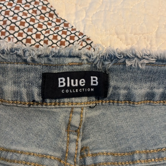 Blue b button fly rhinestone jeans - Picture 3 of 4